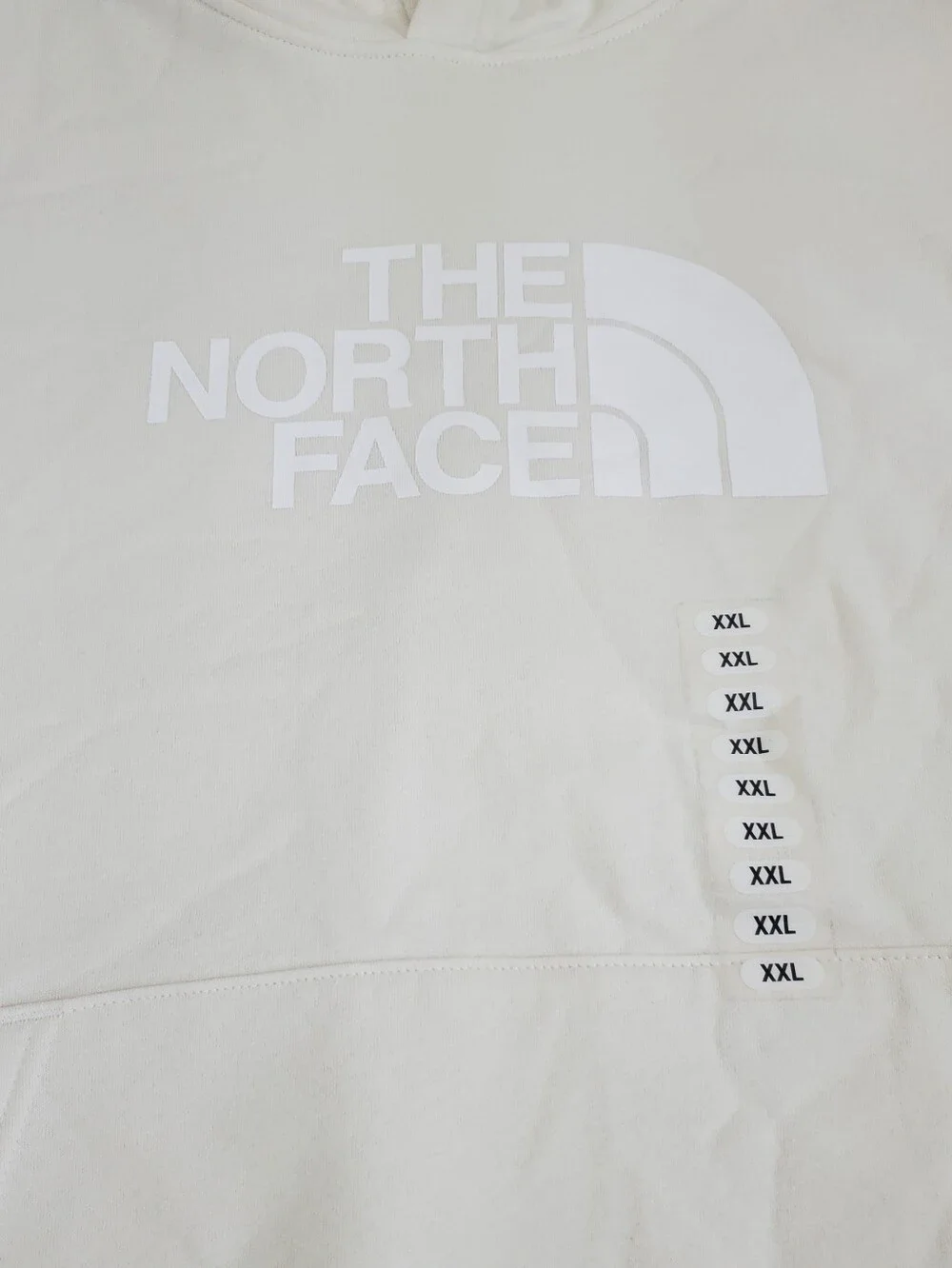 The North Face Cream/Off-White Logo Hoodie XXL
